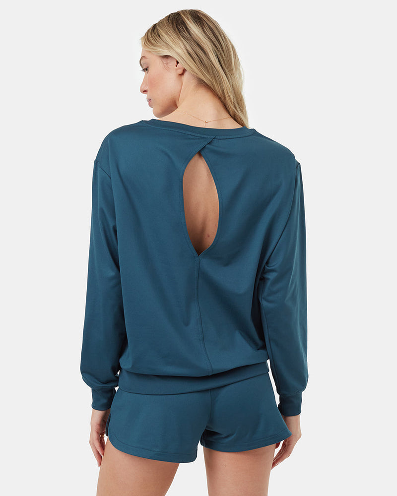 Blue-Sustainable-Active-Open-Back-Sweatshirt
