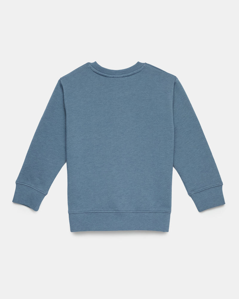 Blue Kids Fleece Crew Neck Sweatshirt