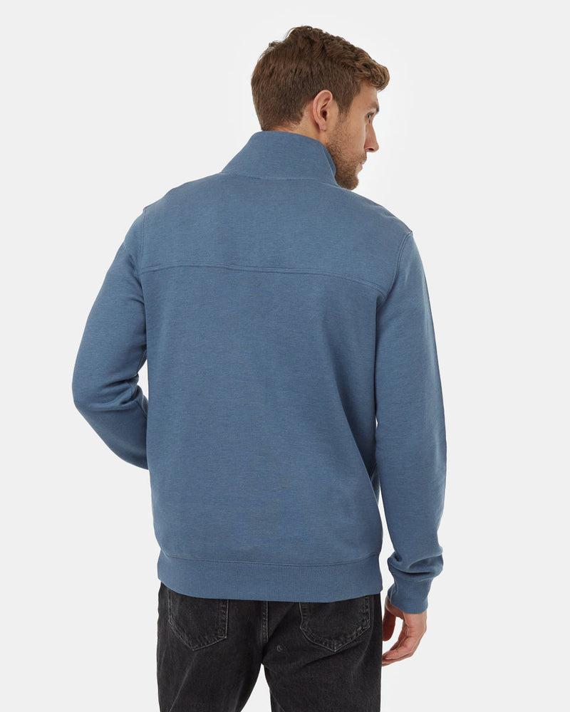 men's quarter zip fleece_blue